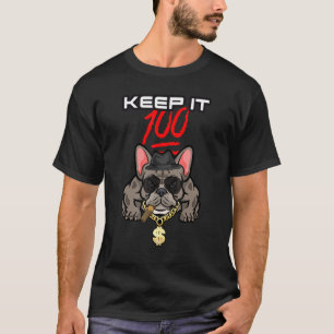 Camiseta Gangster Bulldog Francês Fumando Francês Mantenha-