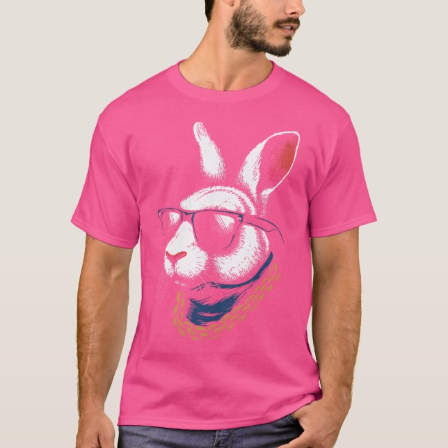Camiseta Gangster Bunny Com Óculos Solares, Rua De Rap De S (Frente)