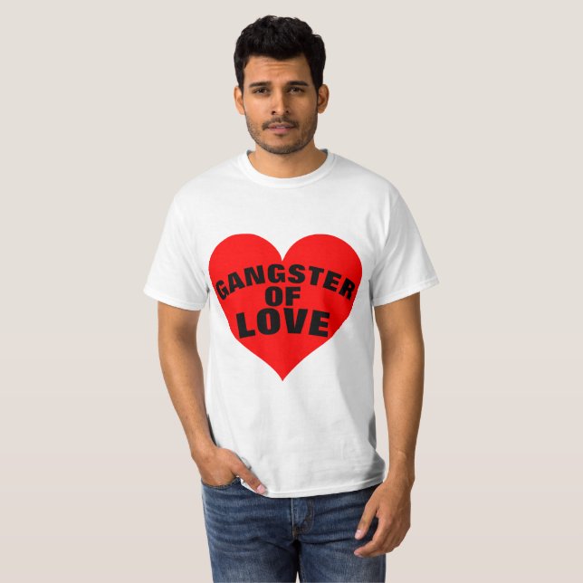 Camiseta GANGSTER DE AMOR T-Shirts engraçadas (Frente Completa)