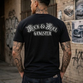 Camiseta Gangster de Rock and Roll  golpe na retaguarda