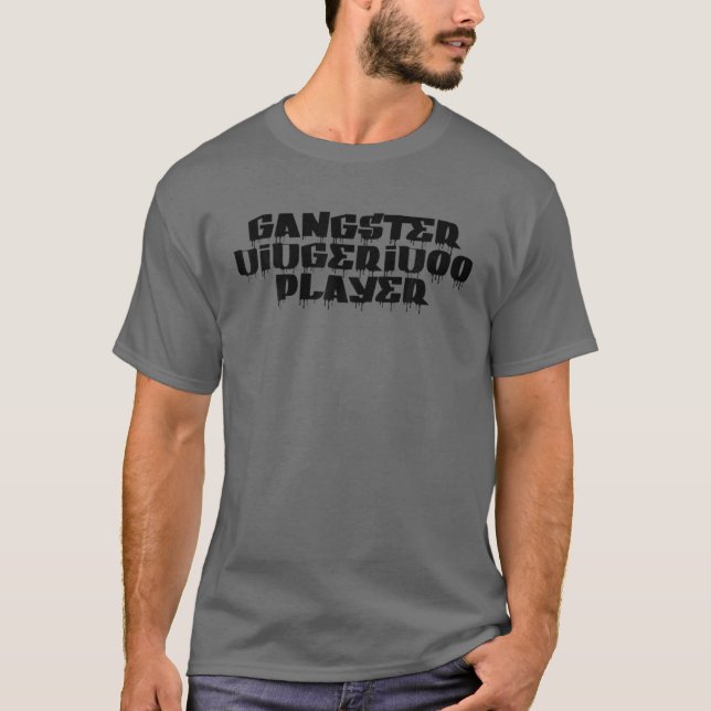 Camiseta Gangster Didgeridoo Player Word Design (Frente)