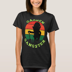 Camiseta Gângster do Jardim Anão de Jardinagem Vintage Retr