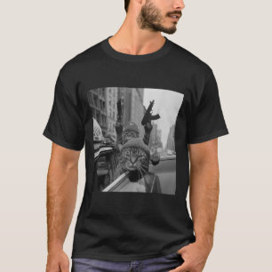 Camiseta Gângster Engraçado Cat Thug Meme Street Cats