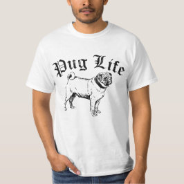 Camiseta Gângster engraçado do cão da vida do Pug