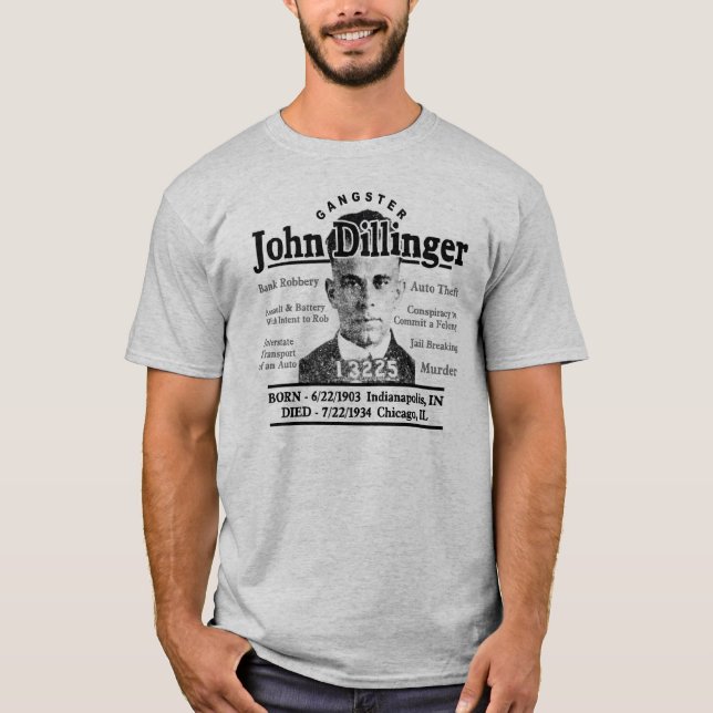 Camiseta Gângster John Dillinger (Frente)