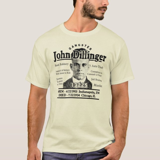 Camiseta Gangster John Dillinger (Frente)