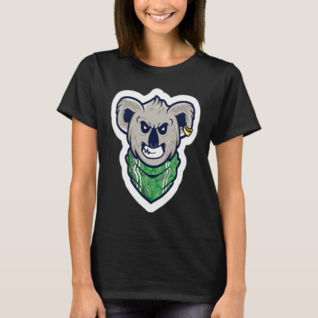 Camiseta Gangster Koala Bear Cool Gas Mask Fluffy Animal Au (Frente)