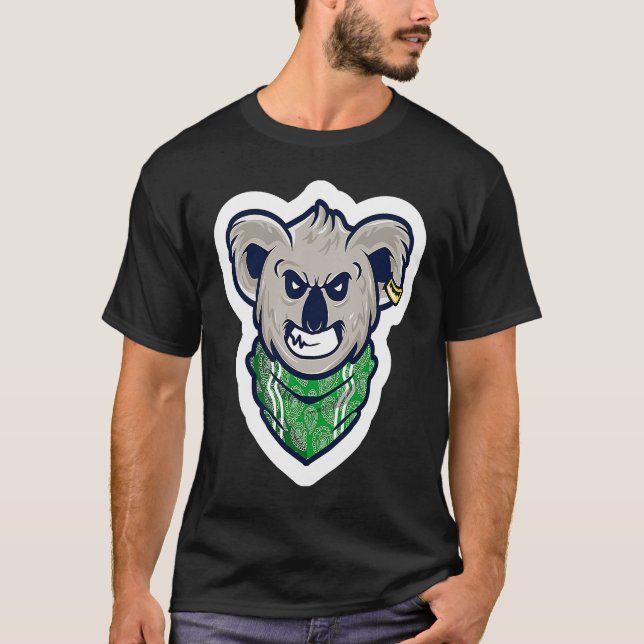 Camiseta Gangster Koala Bear Cool Gas Mask Fluffy Animal Au (Frente)