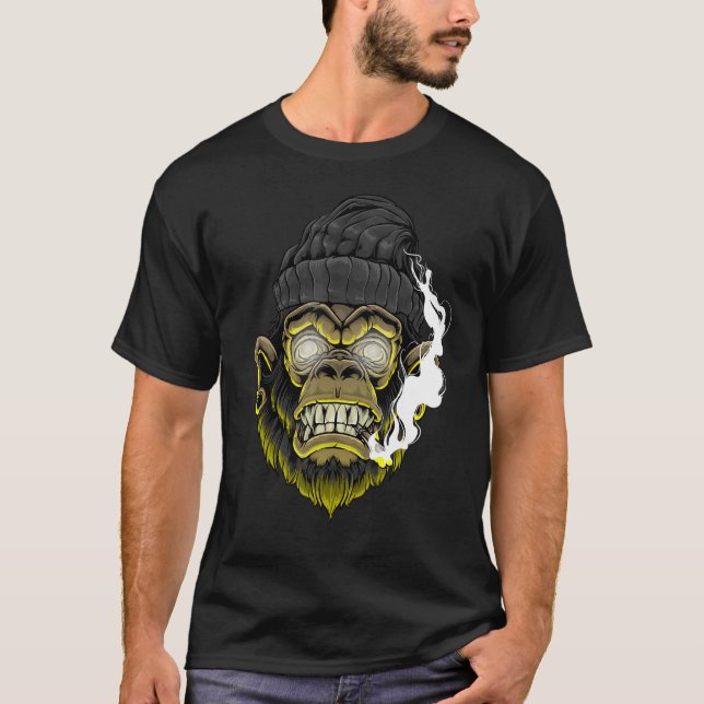 Camiseta Gangster Monkey Edgy Streetwear (Frente)