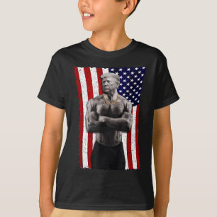 Camiseta Gangster Pro Donald Trump Tatuagem Republicana Ame
