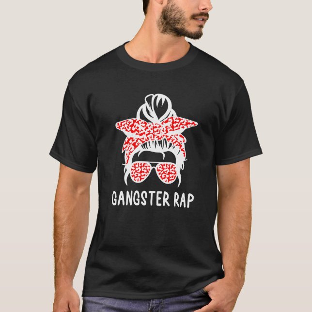 Camiseta Gangster Rap Mãe Bandana Gangsta Rap da Família Mã (Frente)