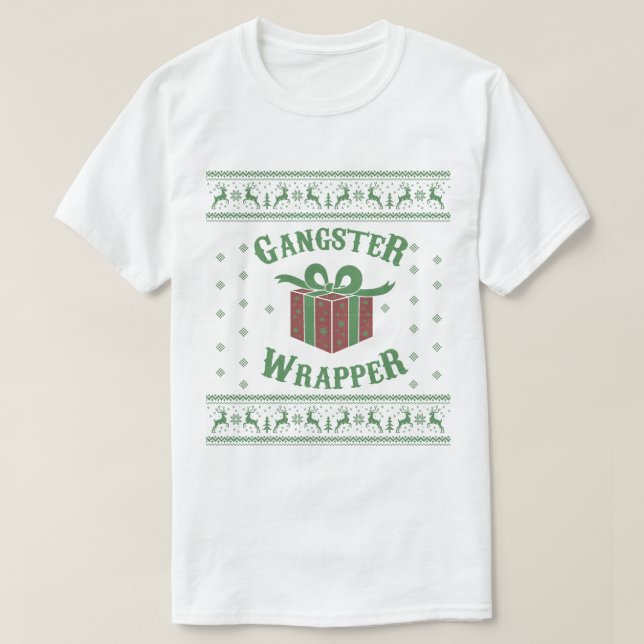 Camiseta Gangster Wrapper Ugly Sweater (Frente do Design)