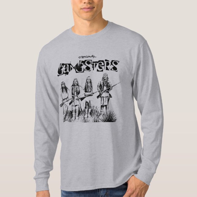 Camiseta Gangsters originais Geronimo e Guerreiros Apache (Frente)
