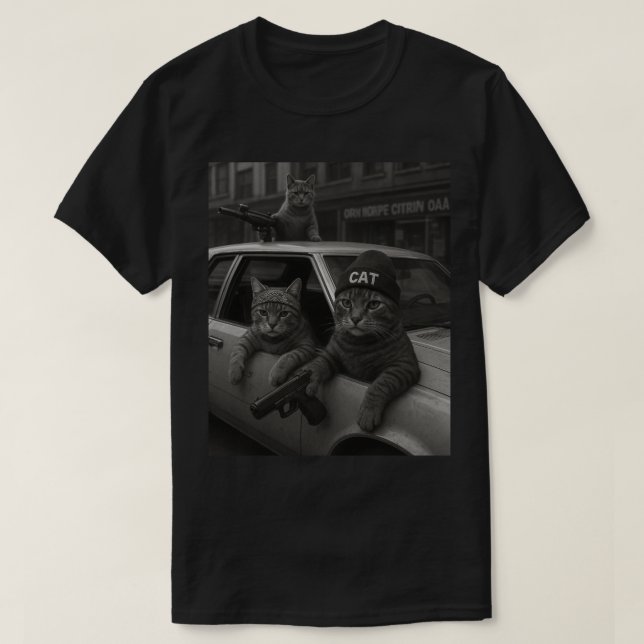 Camiseta Gangue de Gangue de Hip Hop Trabalho de arte Reali (Frente do Design)