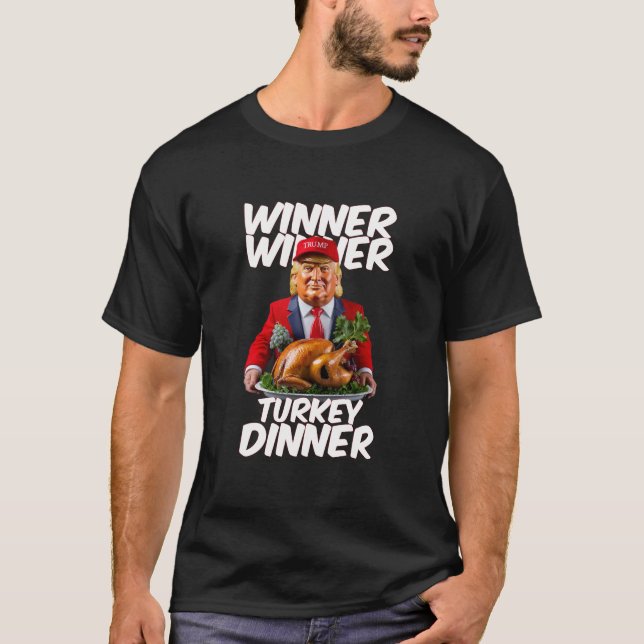 Camiseta Ganhador de Trump Engraçado Turquia Janta (Frente)