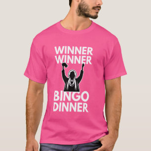 Camiseta Ganhador Engraçado do Jogo Bingo Vencedor do Janto