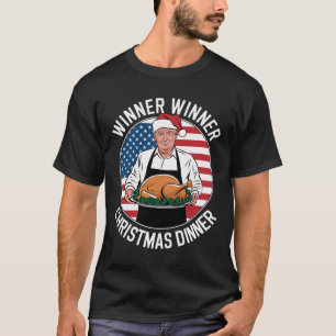 Camiseta Ganhador Engraçado Vencedor do Natal Janta Papais 