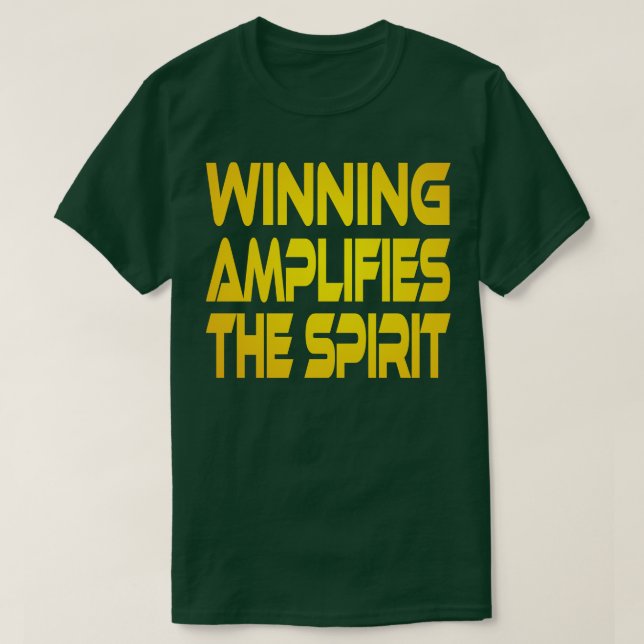 Camiseta Ganhar Amplifica o Amarelo Espirituoso (Frente do Design)