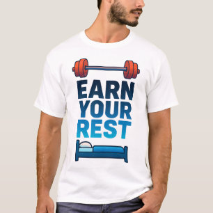 Camiseta Ganhe Seu Descanso - Tshirt De Gym De Trabalho De