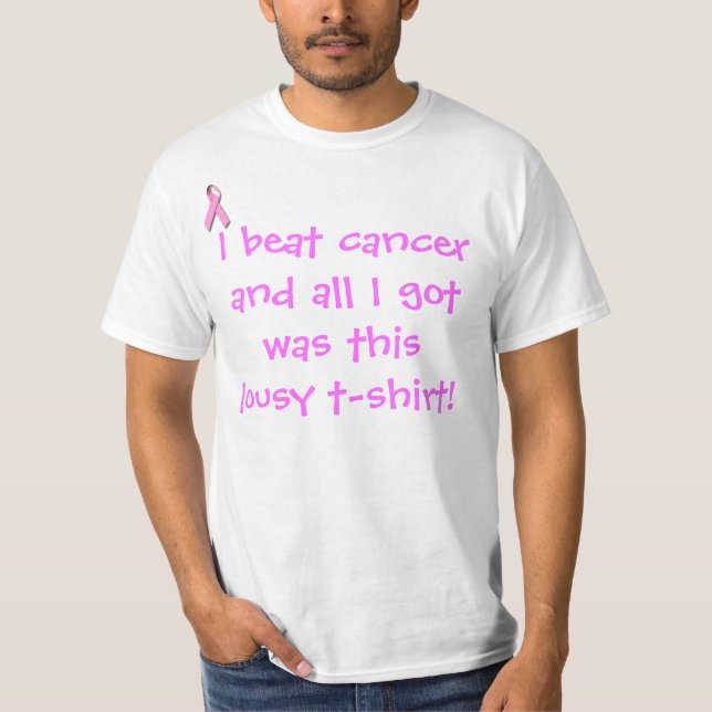 Camiseta Ganhei cancer e tudo que consegui foi... (Frente)