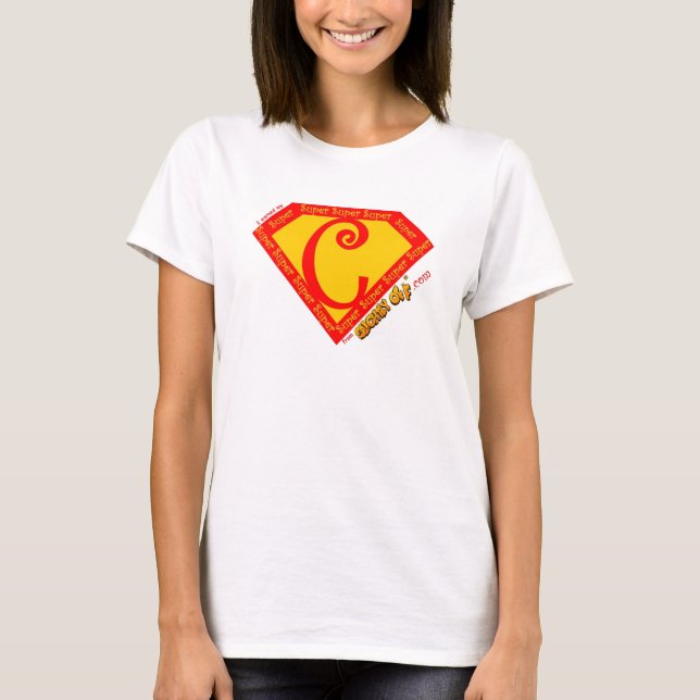 Camiseta Ganhei meu "Super C" em SlightlyOff.com (Frente)