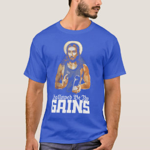 Camiseta Ganhos Abençoados Behy Piada Músculo Jesus Levanta