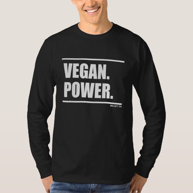 Camiseta Ganhos de musculação de poder vegano Ganho Academi (Frente)