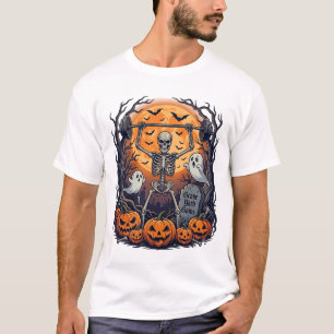 Camiseta Ganhos do Cemitério Esqueleto Levantando Haltere H