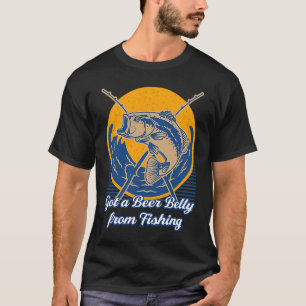 Camiseta Ganhou uma Barriga de Cerveja de Pescaria Humor d