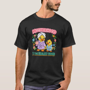 Camiseta Gansa Mãe Boba Maternidade é o Capuz Mais Real