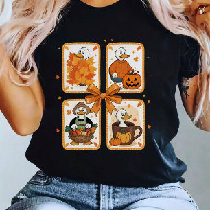 Camiseta Ganso Aconchegante Abóbora Outono Ação de Graças