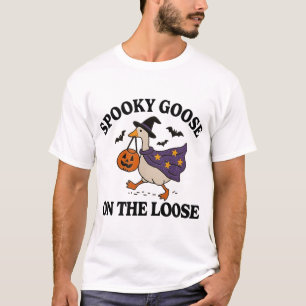Camiseta Ganso Assustador No Animal De Ganso Com Bobo De Br