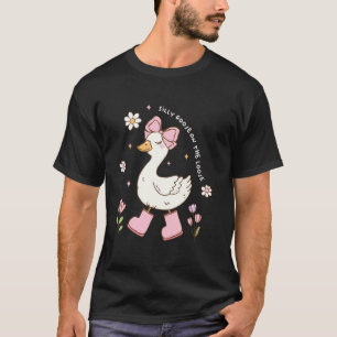 Camiseta Ganso Bobo à Solta Lindo Laço de Coquete Ganso