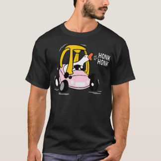 Camiseta Ganso Bobo Engraçado Dirigindo Carro de Brinquedo