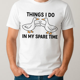 Camiseta Ganso Coisas que faço no meu tempo livre ganso