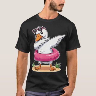 Camiseta Ganso Dabbing Pato Divertido Verão Praia Piscina