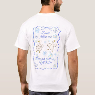 Camiseta Ganso dalling perdido, frente e trás