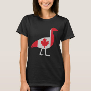 Camiseta Ganso De Amor Cinto No Mapeador Folha Da Bandeira