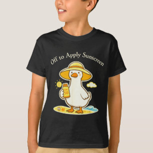 Camiseta Ganso de Aplicar Protetor Solar Vai para Viagem de