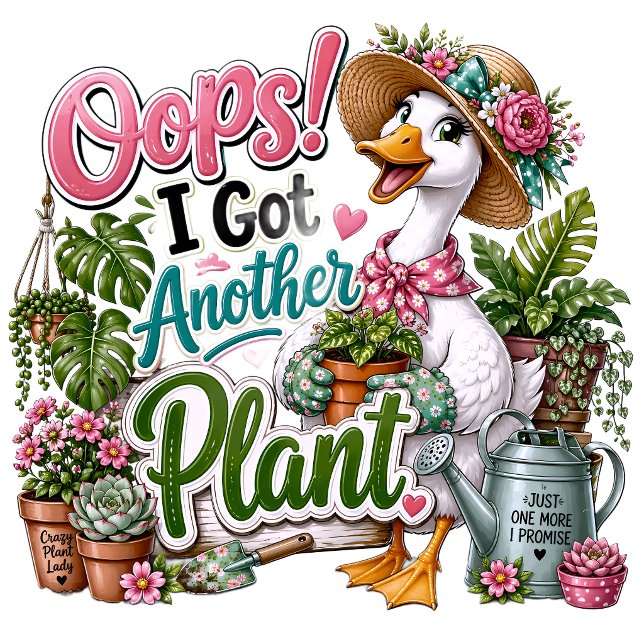 Camiseta Ganso de jardinagem Oops pegou outra planta (Criador carregado)
