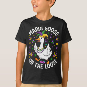 Camiseta Ganso de Mardi à Solta Palhaço Divertido do Pato C