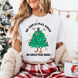 Camiseta Ganso de Natal Engraçado - Oh Ganso de Natal