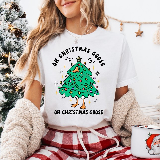 Camiseta Ganso de Natal Engraçado - Oh Ganso de Natal (Criador carregado)