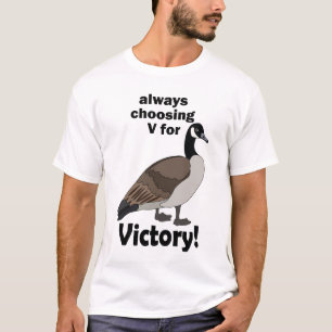 Camiseta Ganso do Canadá Sempre Escolhendo V Pelo Vitória