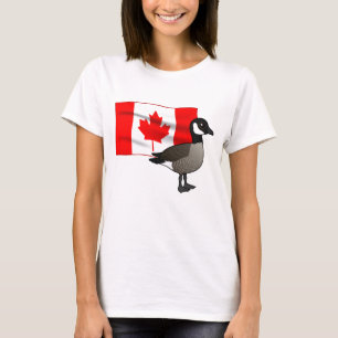 Camiseta Ganso e bandeira canadense
