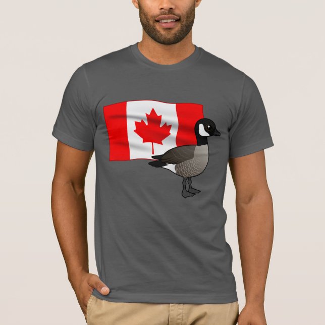 Camiseta Ganso e bandeira canadense (Frente)