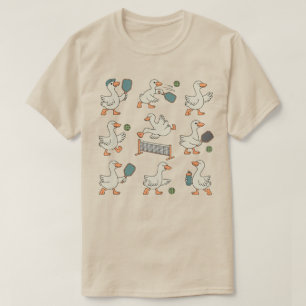 Camiseta Ganso Engraçado de Pickleball Ganso de Desenho A