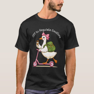 Camiseta Ganso Engraçado para Regular Emoções Saúde Mental