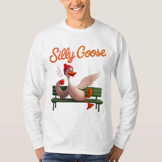Camiseta Ganso Ganso Bonito Bobo Engraçado (Frente)