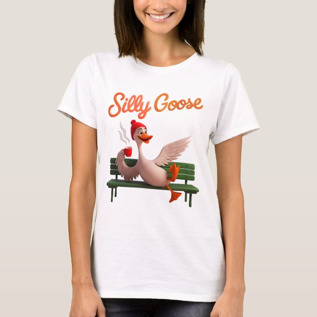 Camiseta Ganso Ganso Bonito Bobo Engraçado (Frente)